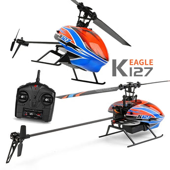 Іграшковий вертоліт WLtoys K127 4ch 6 axis flybarless RTF rc helicopter altitude hold з гіроскопом на радіокеруванні