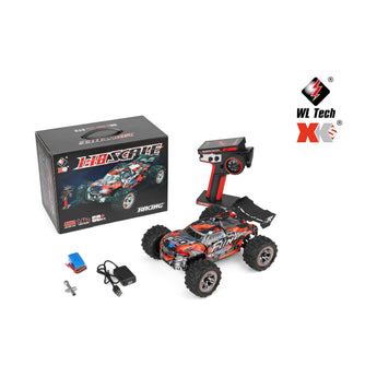 Машинка монстр трак WLToys 184008 4WD 60 км/год на радіокеруванні Червона 1:18