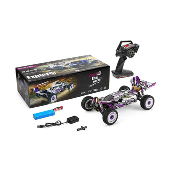 Баггі WLtoys 124019 4WD швидкість 60 км/год на радіокеруванні Фіолетова 1:12