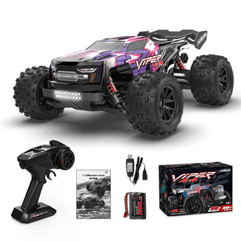 Машинка VIPER S910 High Speed 4WD Off Road Alloy Metal Part 35км/год на радіокеруванні Фіолетова 1:16