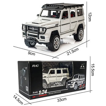 Іграшковий джип Mercedes-Benz AMG металевий на радіокеруванні Білий 1:24